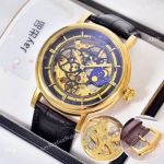 Copy Patek Philippe Skeleton Moon phase Yellow Gold Watches 41MM